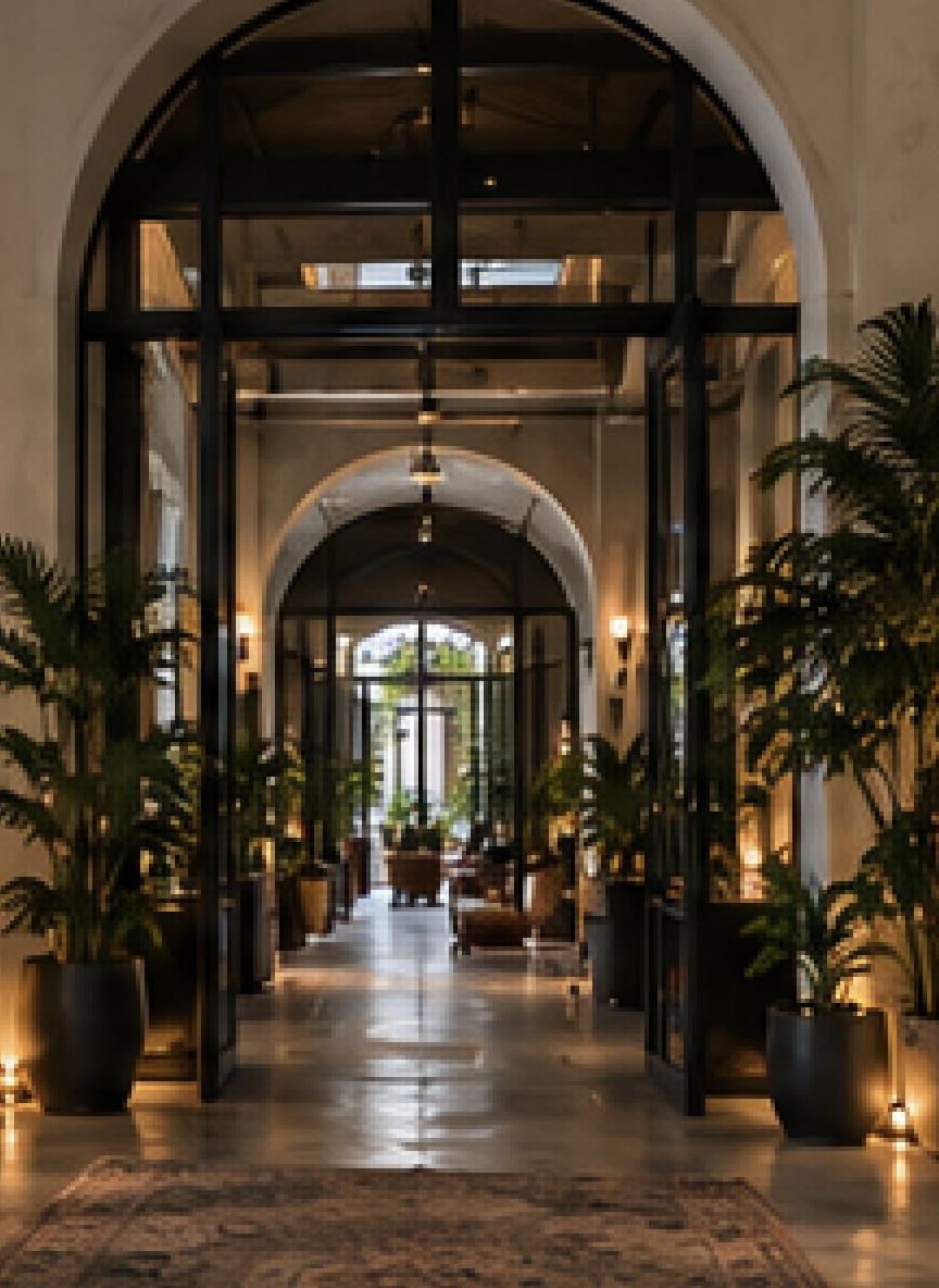 Nomada arched entrance corridor
